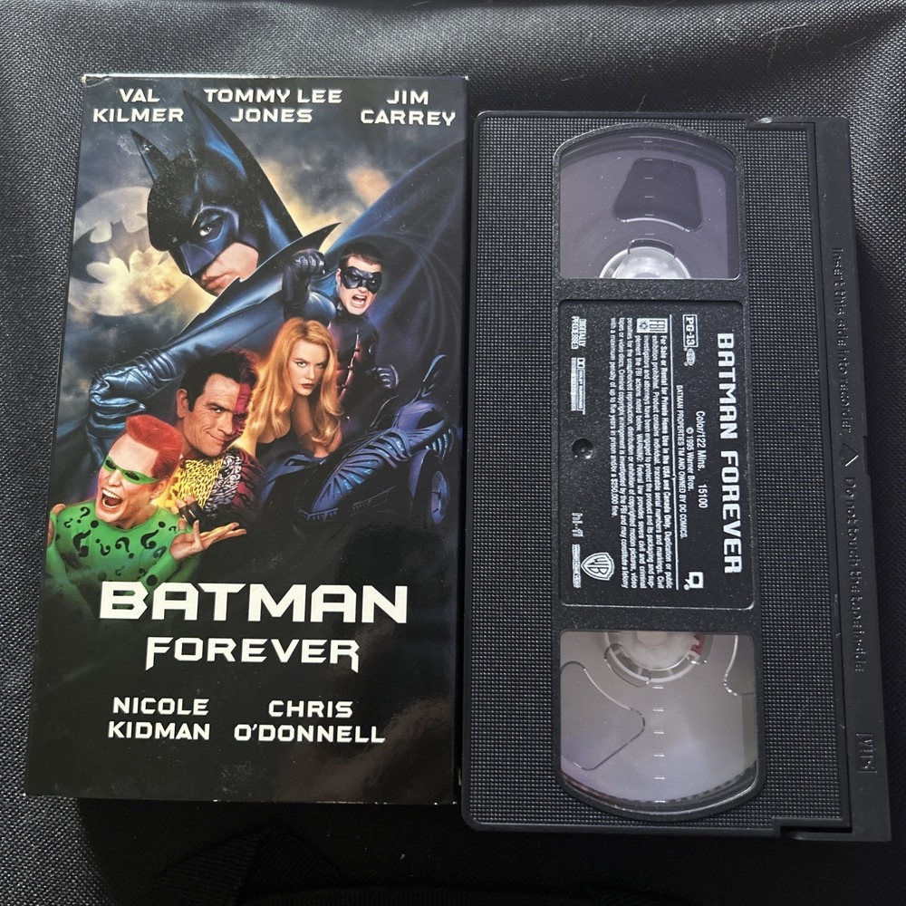 Batman Forever VHS 1995 Val Kilmer Jim Carrey Tommy Lee Jones